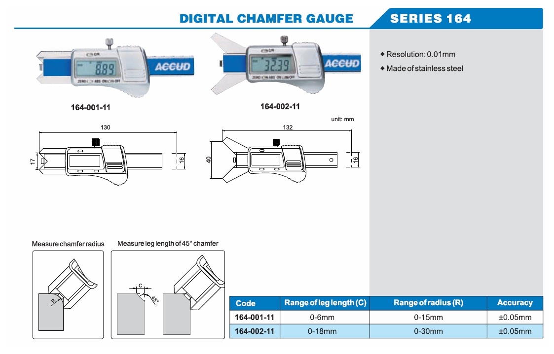 Digital Chamfer Gauge 164