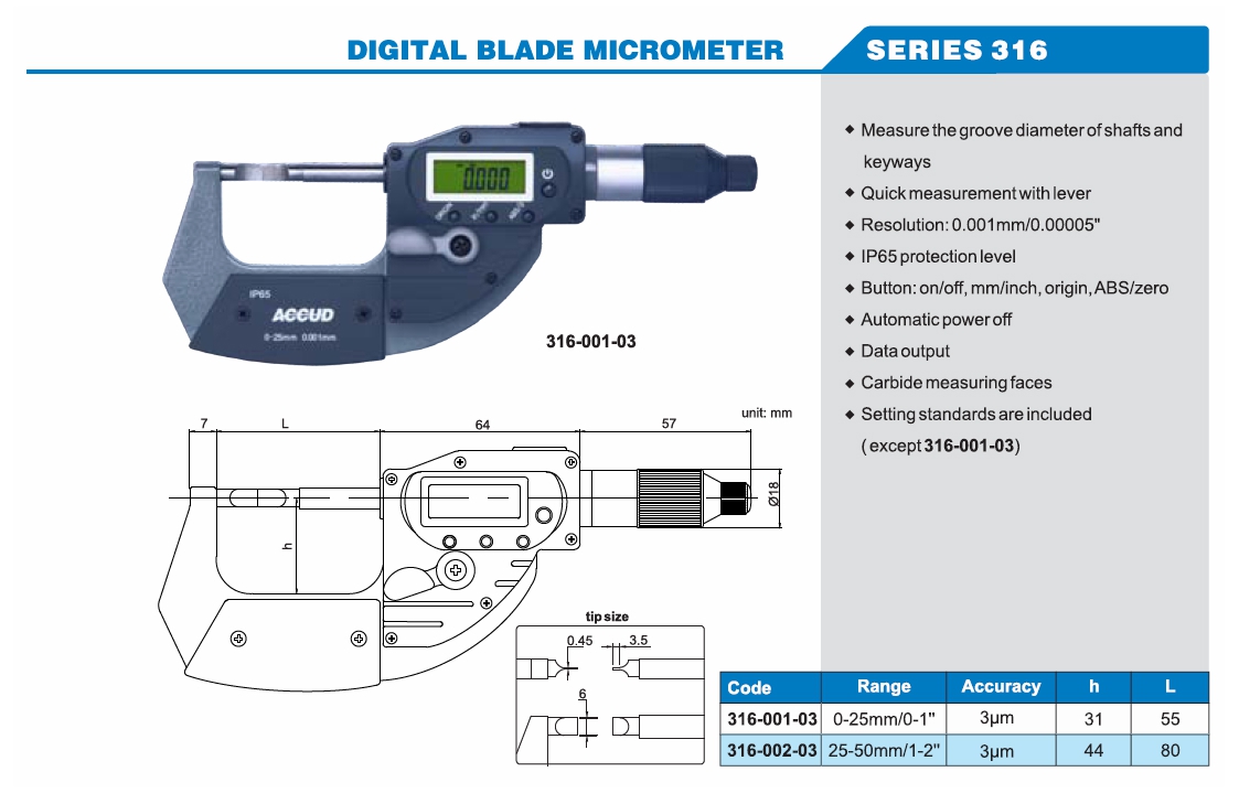 Digital Blade Micrometer