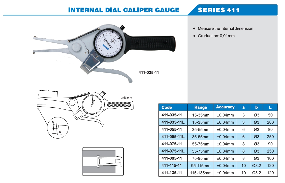Internal Dial Caliper Gauge