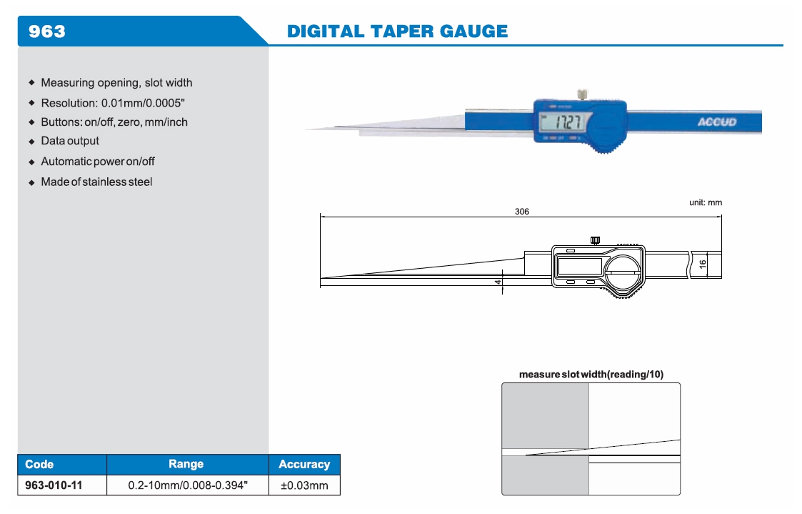 Digital Taper Gauge