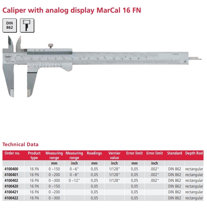 Vernier Caliper 16 FN