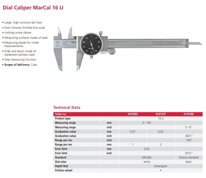 Dial Caliper 16 U