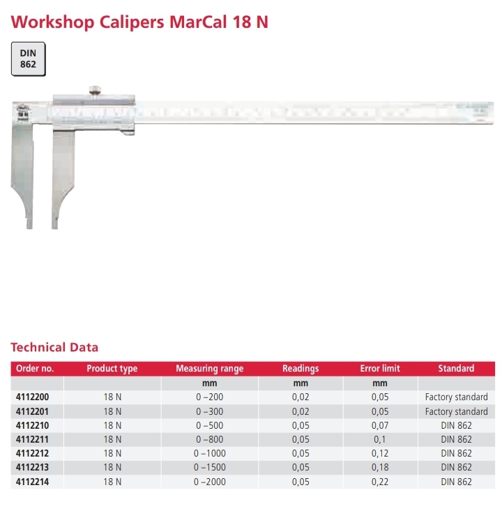 Vernier Caliper 18 N