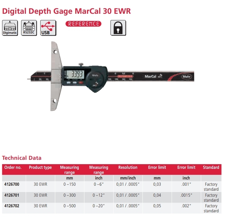 Digital Depth Gage 30 EWR