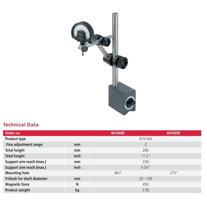 Indicator Stand with Magnetic Base 815 MA