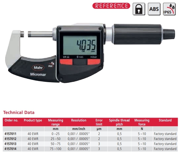 Digital Micrometer 40 EWR